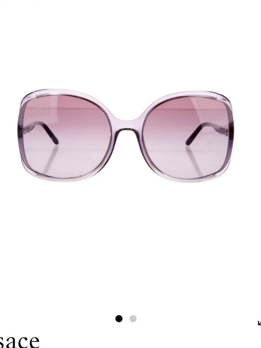 Versace 4174  236/11 Purple Gradient Oversized Women's Sunglasses Y2k Barbie